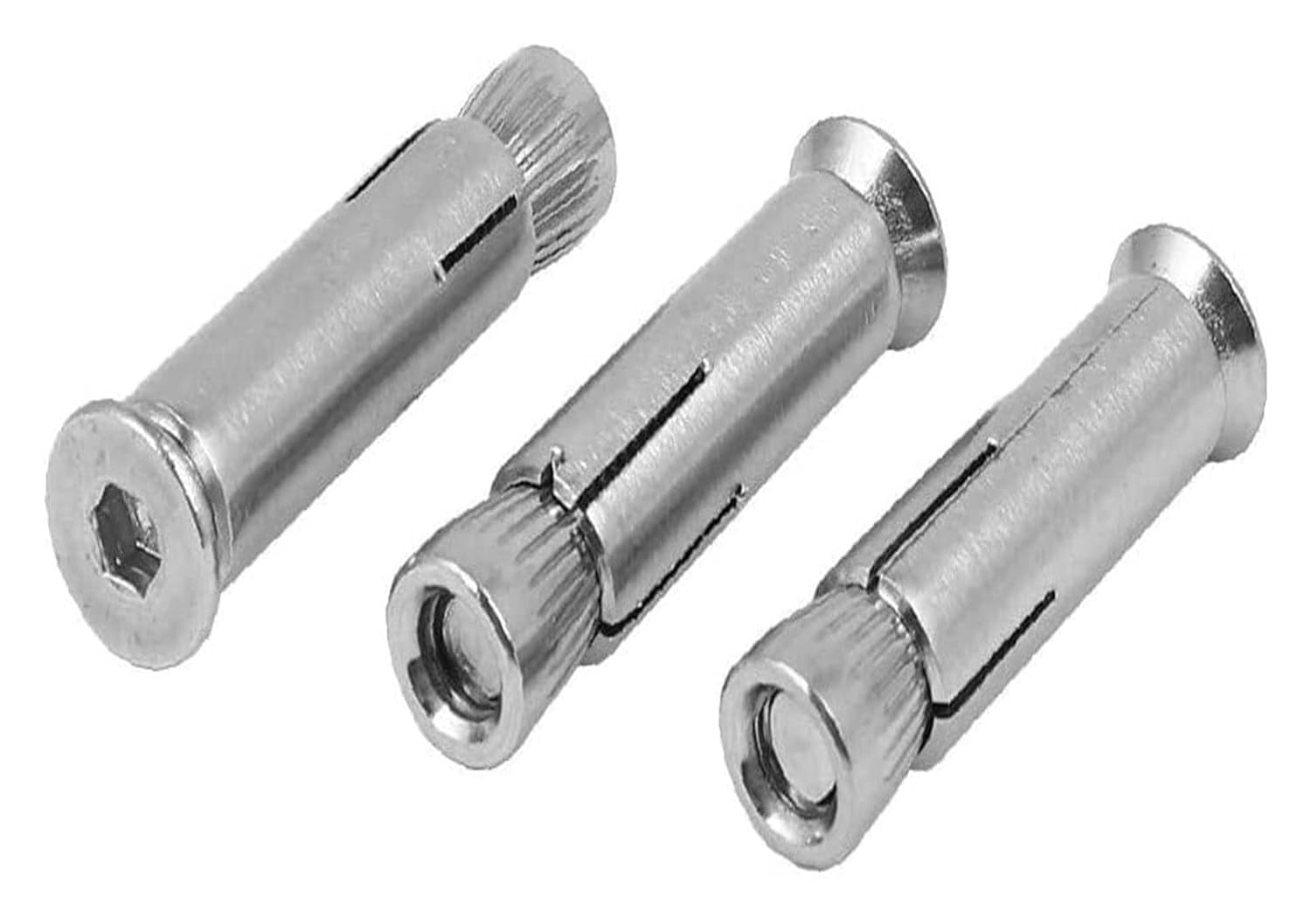 WTQZFRNSB Stainless Steel Expansion Bolts, Concrete Anchor Bolts，Sleeve Anchor Bolt，Expansion Sleeve Anchor Screw Bolts，M6 x 40mm 3PCS/11200