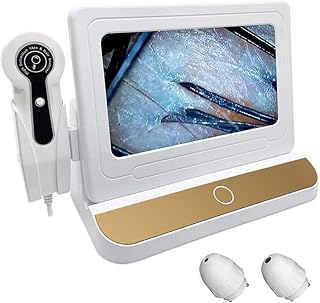 Detector de Cuero cabelludo LCD de 10 Pulgadas Microscopio analizador de Piel de Cabello Digital para Pruebas de folículos pilosos y Lupa de análisis de Piel