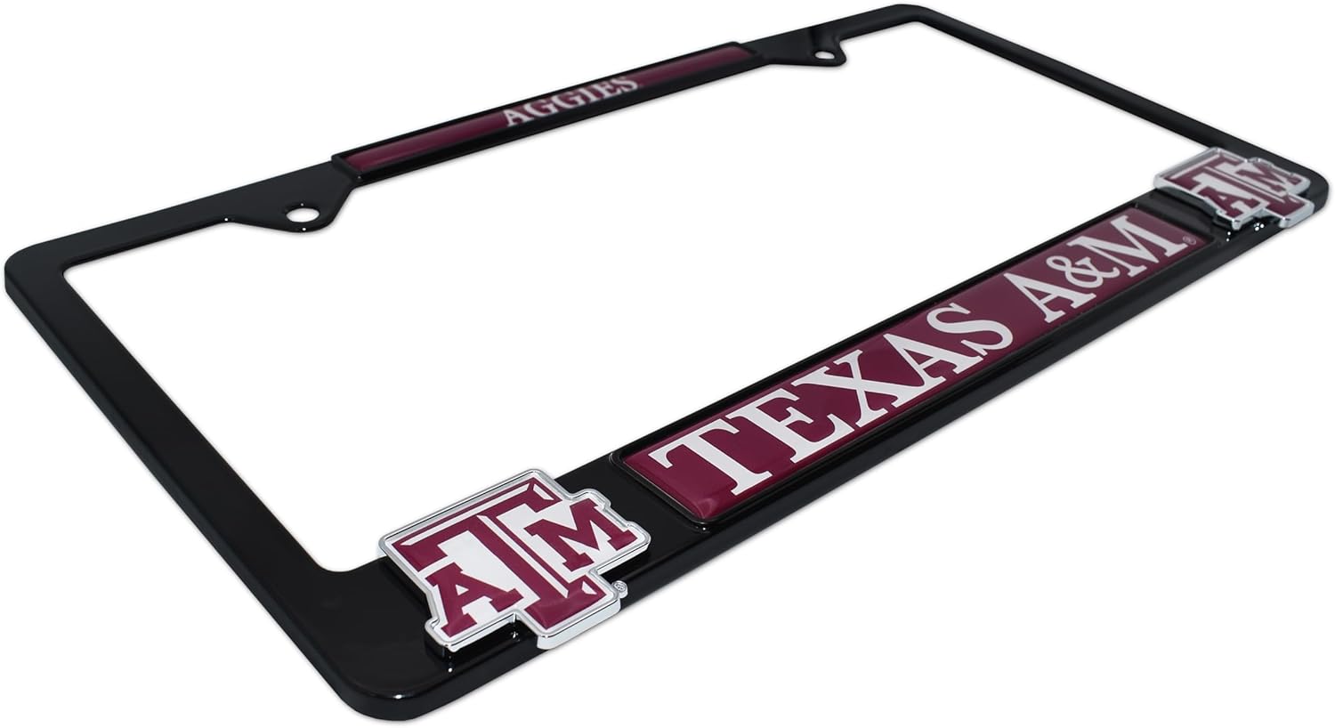 Elektroplate Officially Licensed – Texas A&M University Black Metal License Plate Frame with 3D Logos affixed | Premium Metal Car Tag Holder | Weather-Proof Automotive Accessory - Image 5