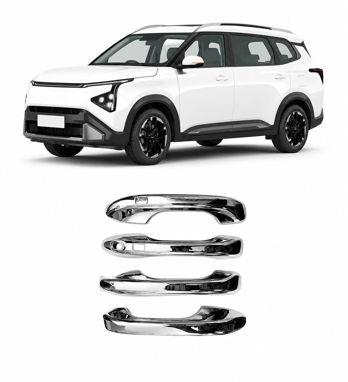 Chrome Door Handle Catch Cover with Sensor Hole for Clavis | Premium Mirror Finish Protector | Easy Peel & Stick Installation-image-41