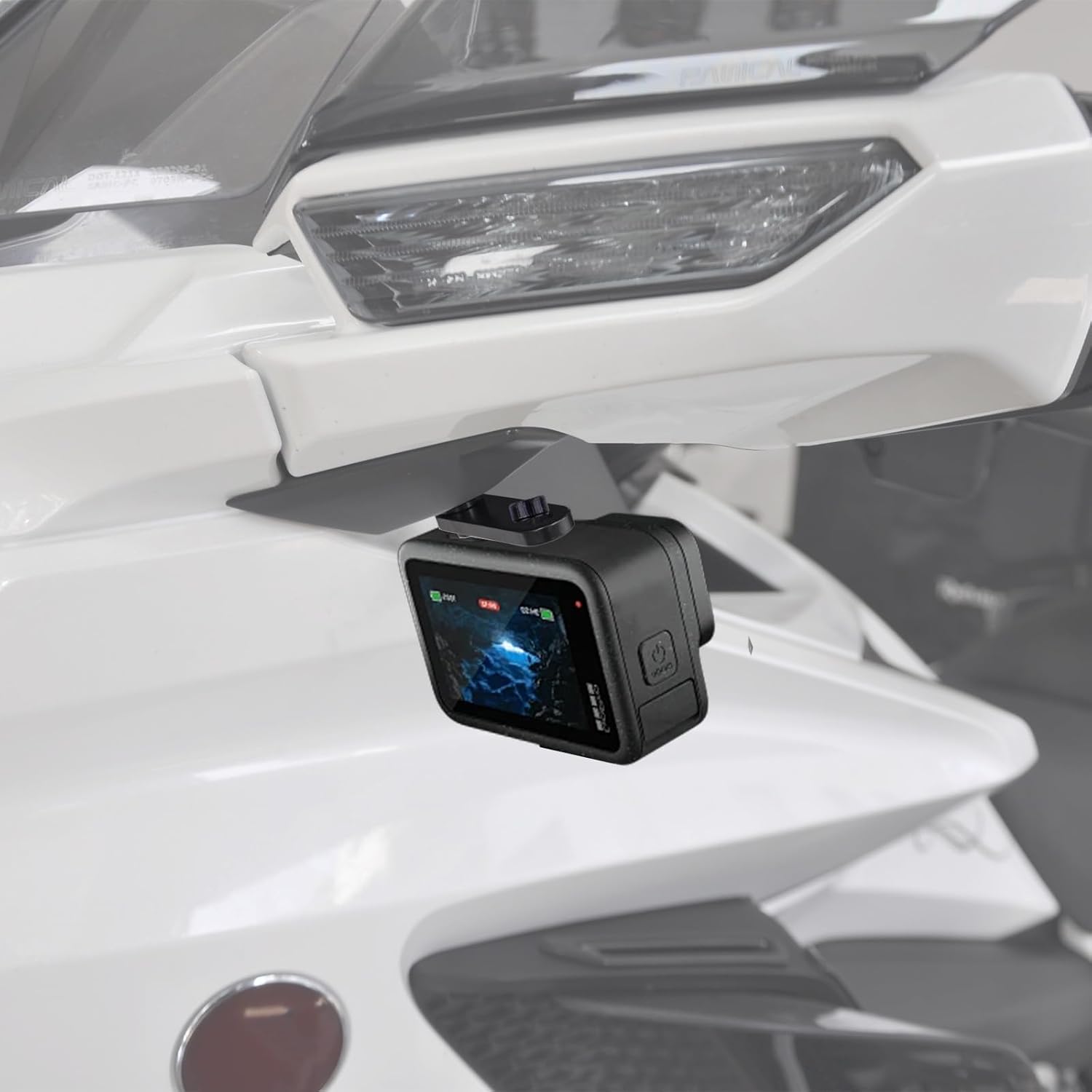 PANICAL Motorcycle for Honda Goldwing Accessories GL1800 F6B 2018-2026 Inverted Mirror Extension Bracket 8mm Hole can be Used to Install Fog Lights Ball Head Cameras Brackets (Black)