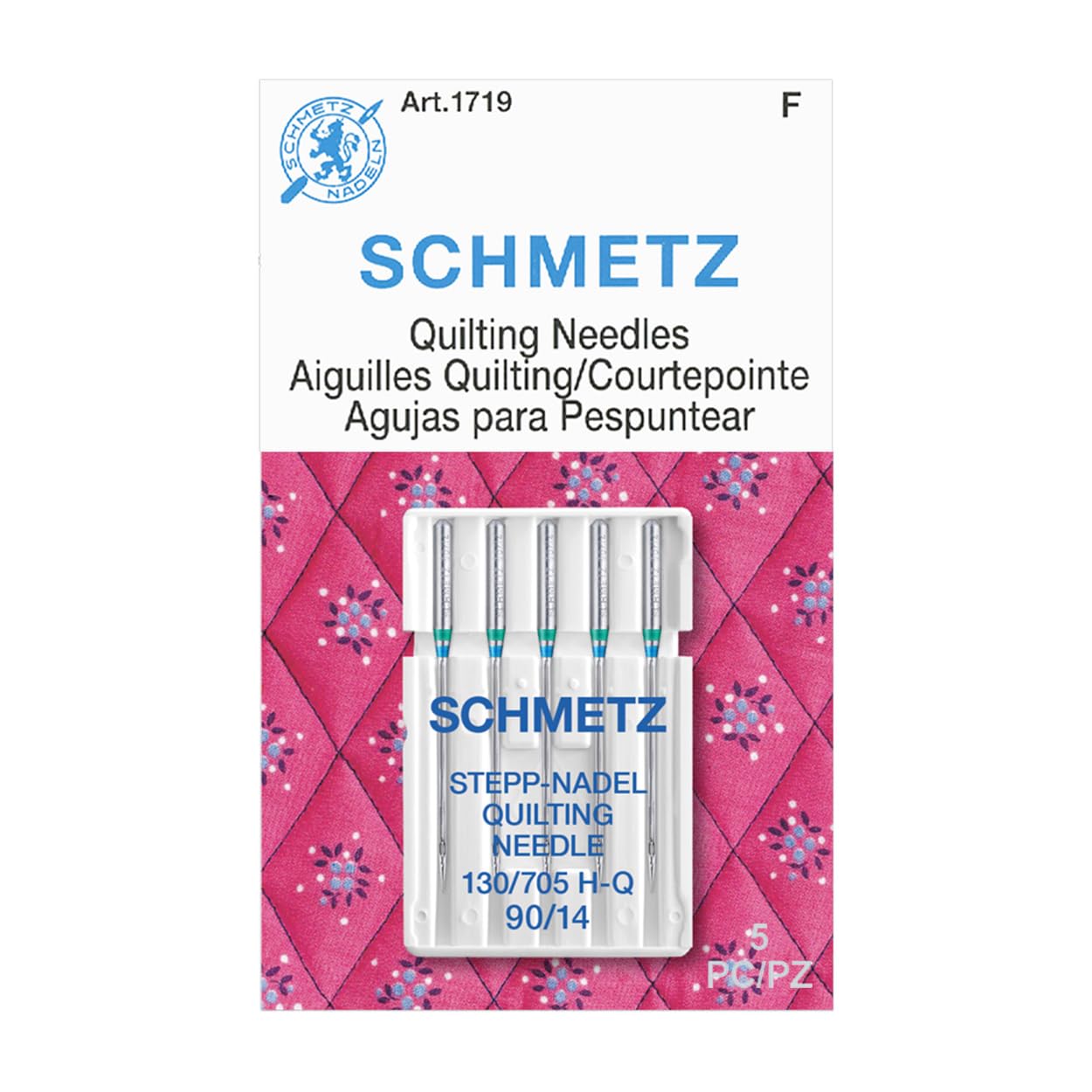 Schmetz Quilting Sewing Machine Needles, Size 90/14