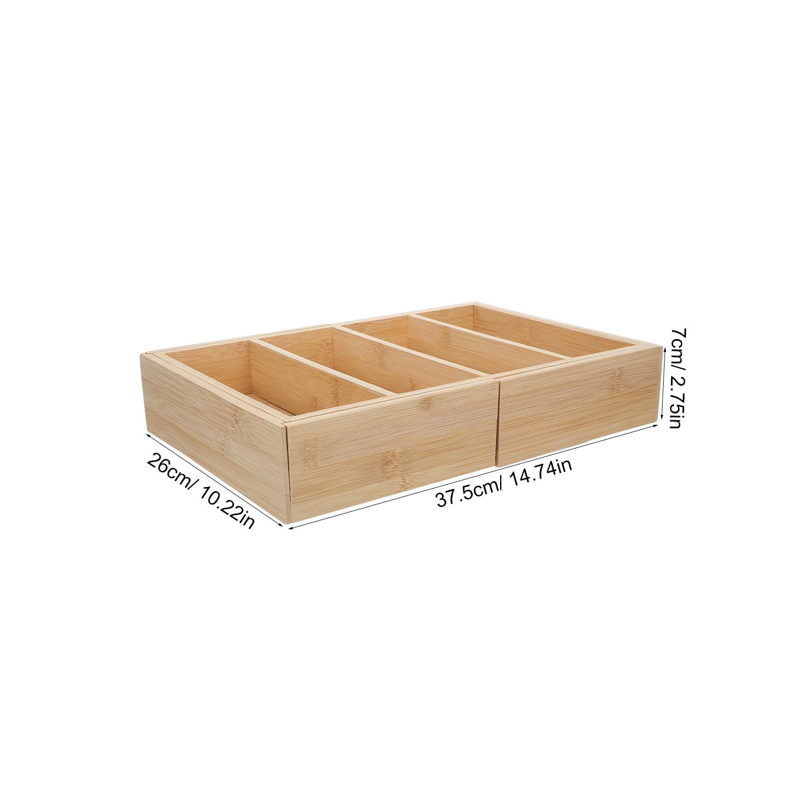 ABOOFAN Organizzatore Design Naturale in Bambù Divisori Regolabili Espandibile Scatola per Ripiani e Soluzione Salvaspazio Efficiente per Cucina e Dispensa