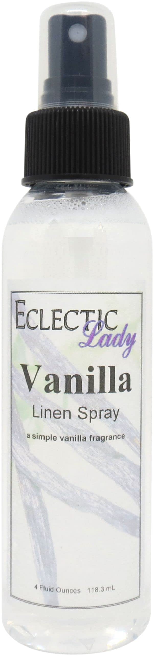 Vanilla Linen Spray (Double Strength), 16 ounces - Eclectic Lady Sheet and Linen Spray - No Artificial Colors, Parabens, or Preservatives - Long-Lasting Scent for Bed, Fabric & Pillow