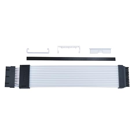 Lian Li Strimer Wireless 24-Pin RGB Motherboard Extension Cable 132 Addressable LEDs, 2.4 GHz Wireless Connection, L-Connect 3 Compatible, Premium Sleeving (Wireless Controller Not Included)