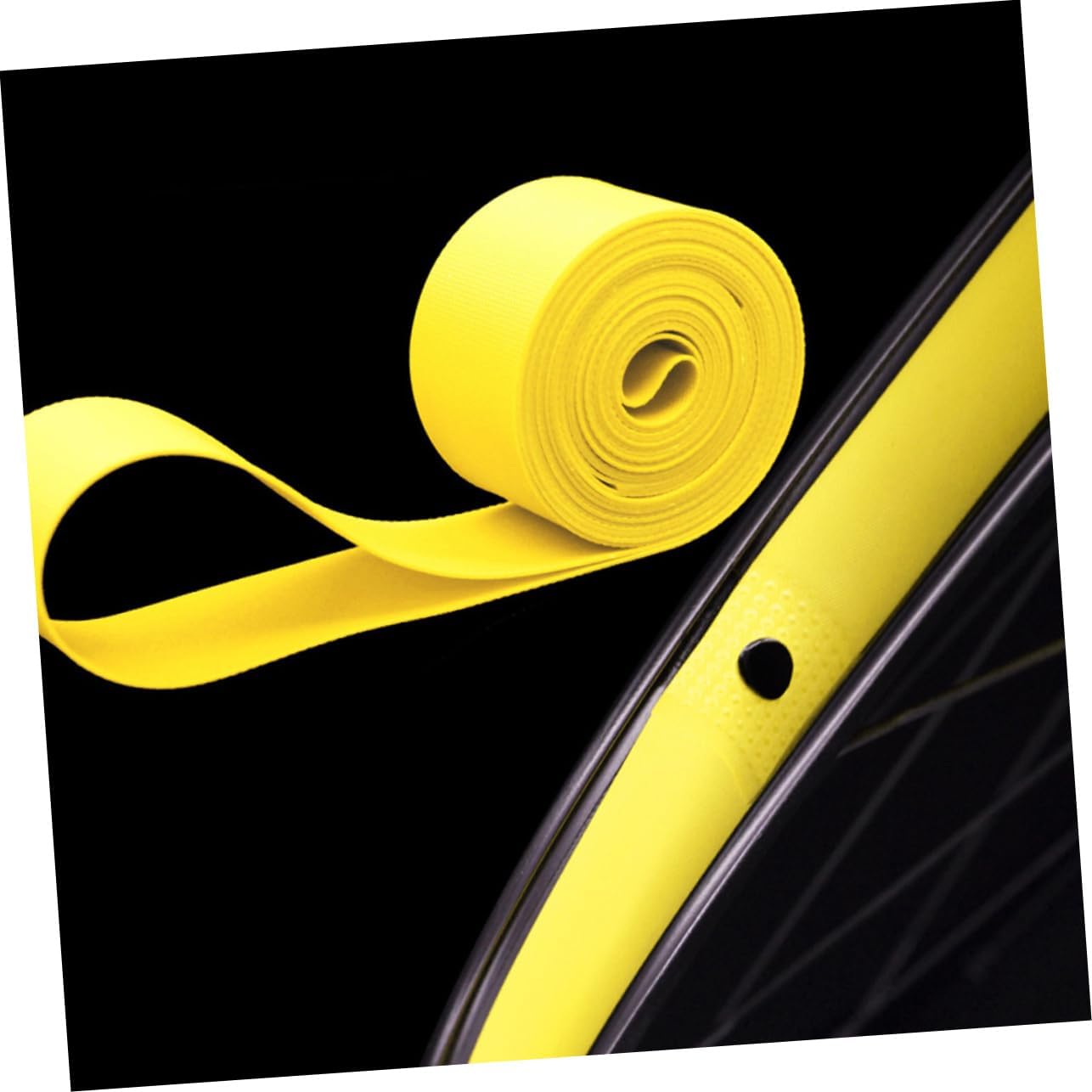 Abaodam 10pcs PVC Bike Rim Protective Strips Puncture Tyre Cushions for Road Liner for Extended Easy Installation Yellow