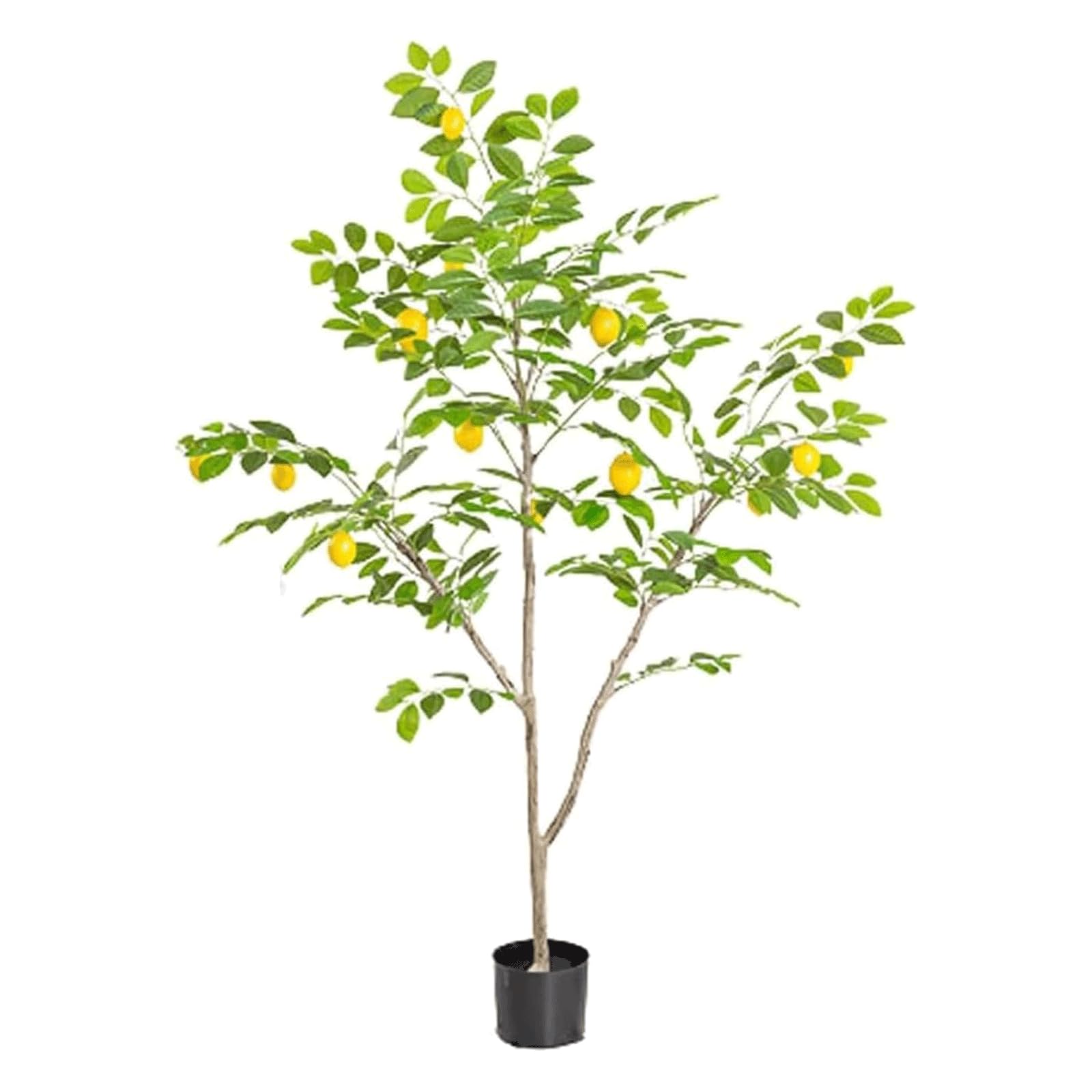 HCZKIUJY Lemon Tree Artificial Trees 4.9ft Fake Tree Potted Plant Artificial Plant Evergreen Faux Plant Indoor Outdoor Garden Decor