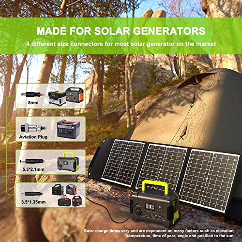 PAXCESS RV Solar Panel, 120W 18V Portable Folding Solar Panel with USB QC 3.0, Type C Output, Off-Grid Emergency Power Supply for RV Camping Travel Outdoor Backup