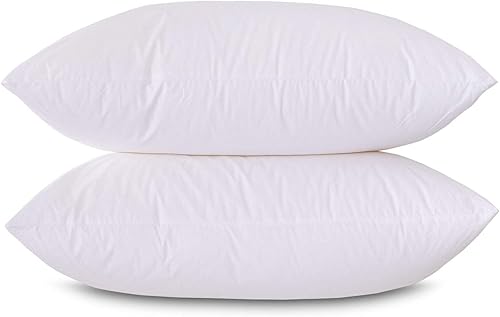 Miniatura 2 de Almohada rectangular de 13 x 22 pulgadas, hipoalergénica, de lujo, 100 % plumas, funda de algodón 100% batista, nunca envasada al vacío, sin olor,