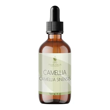 OPO Japanese Camellia Seed Oil - 4 oz Glass & Dropper Cold Pressed, Unrefined, Extra Virgin, Perfect for Body, Skin, Hair, Face, Nails