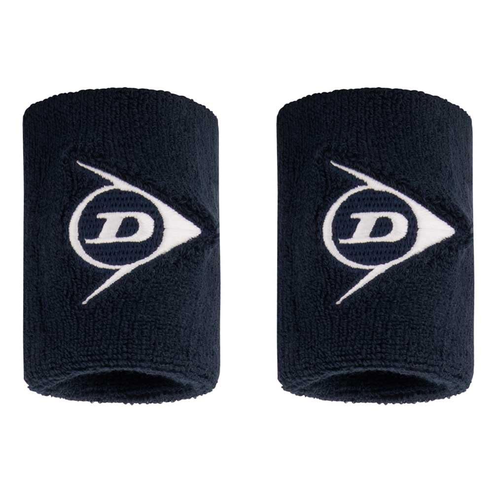 Dunlop Sports Wristband Short-Length, 2-Pack Navy
