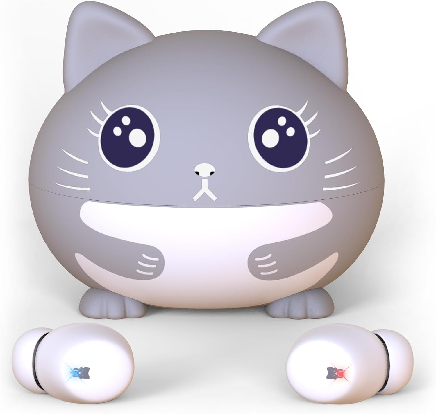 Kids Earbuds, Cat Wireless Headphones for Kids with Chaging Case, 85dB Safe Volume, IPX6 Waterproof, Passive Noise Cancelling, Touch Control, 30H Playtime, Wireless Earbuds for Girls Boys Teen