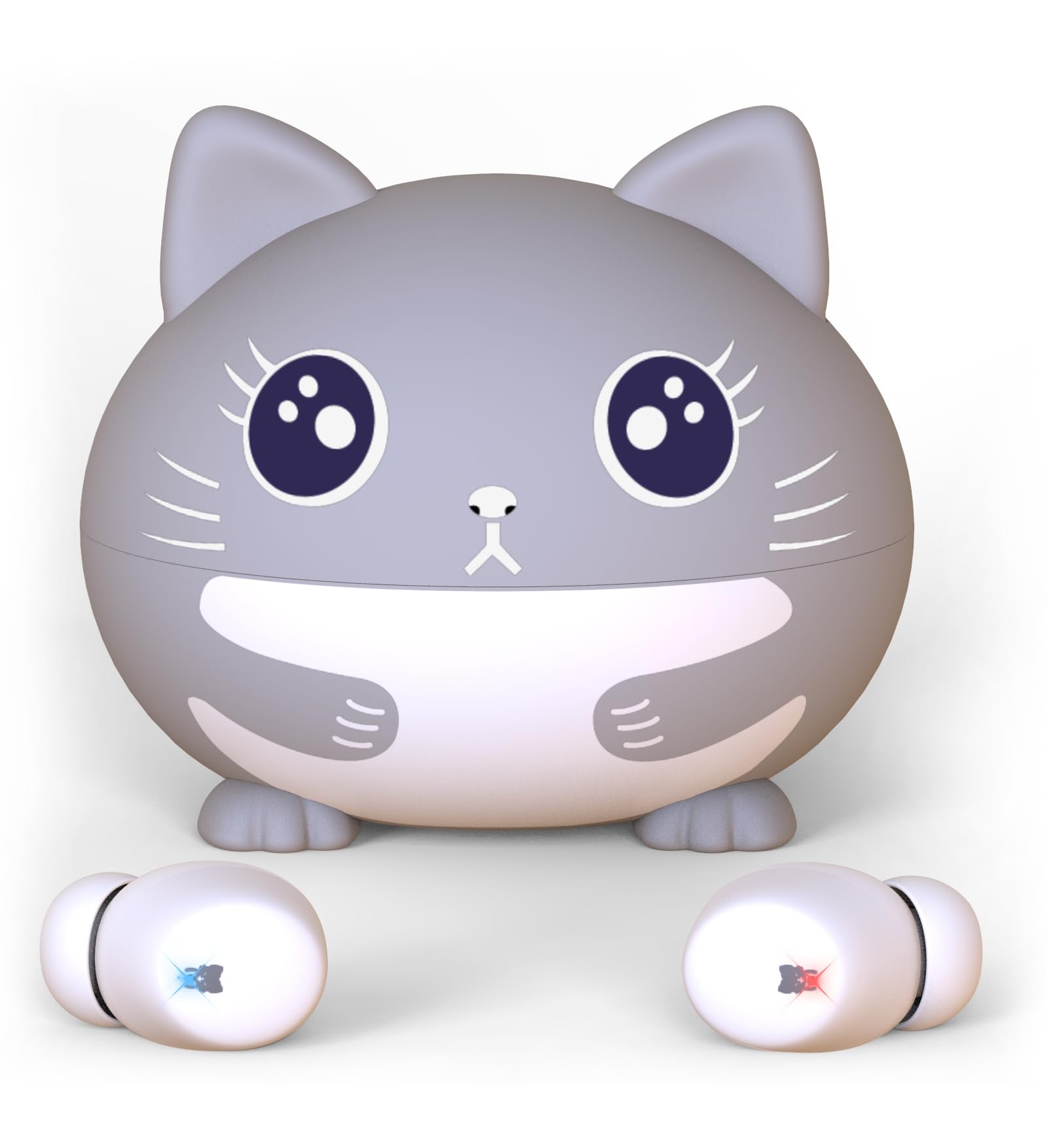 Kids Earbuds, Cat Wireless Headphones for Kids with Chaging Case, 85dB Safe Volume, IPX6 Waterproof, Passive Noise Cancelling, Touch Control, 30H