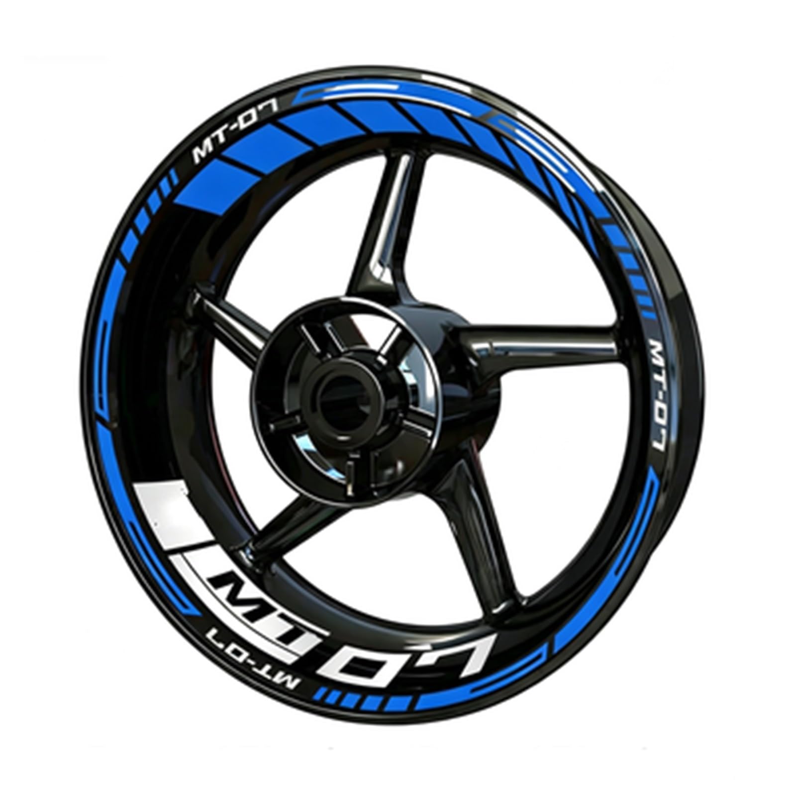 Reflective for Yamaha MT-07 MT07 Motorcycle Wheel Sticker Hub Decal Rim Stripe Tape Motorbike(Color6)