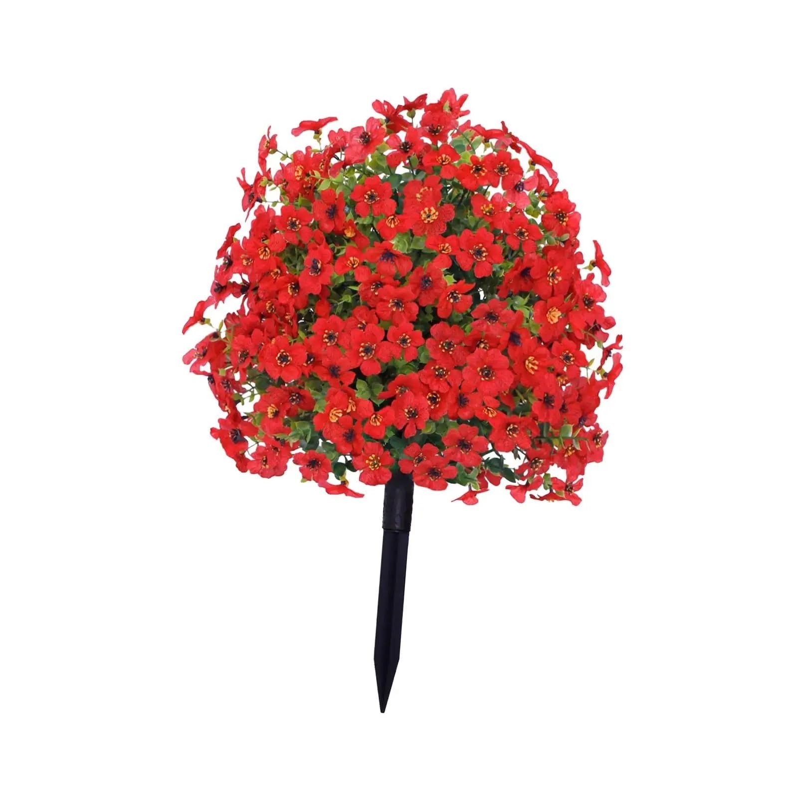 WJLYDM Artificial Violet Flower Garden Stake Realistic Outdoor Statue Decorative Accessories For Pathway Yard Decor