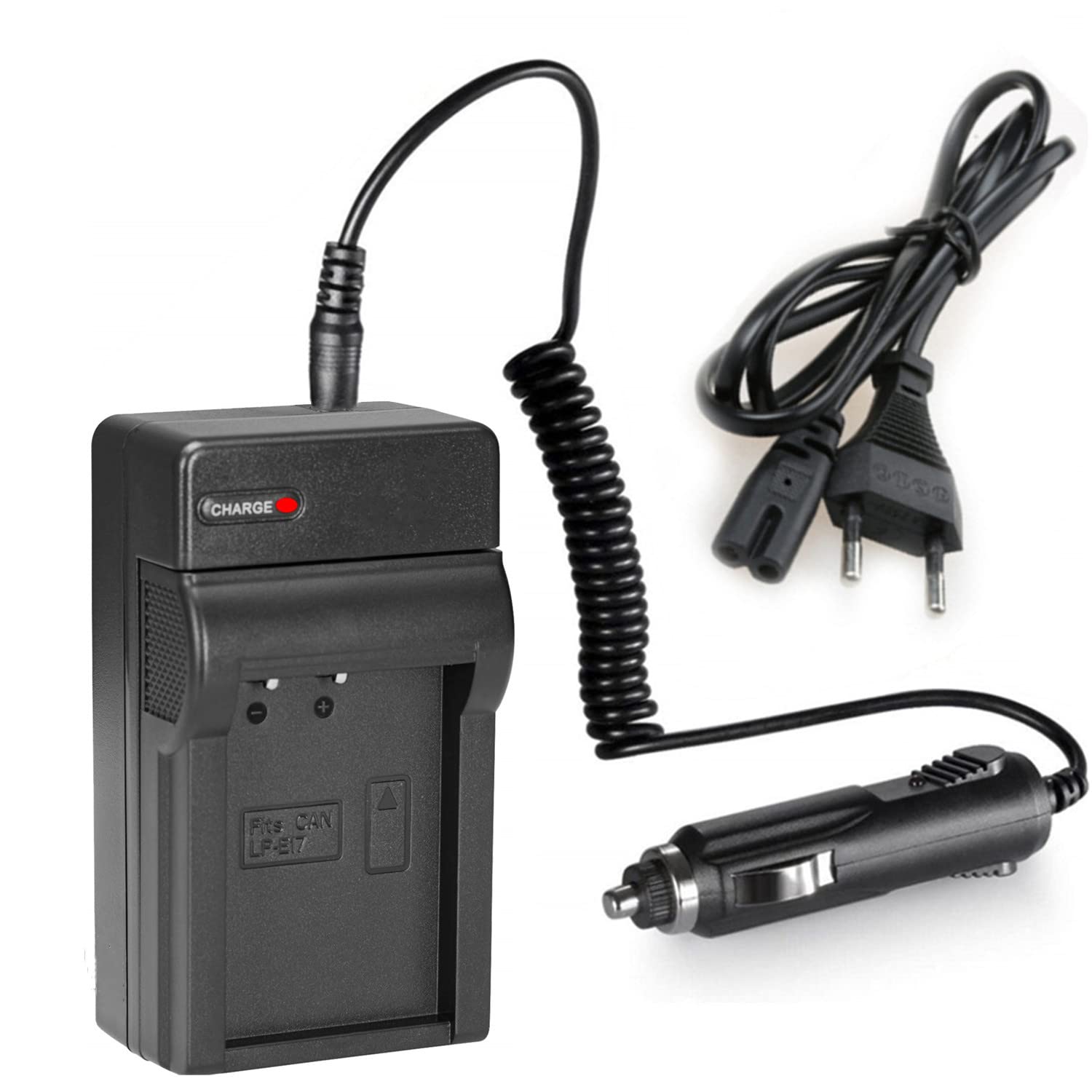 eWINNERLP-E17 Battery Charger w/extension Charge cord & Car Charging Adapter Compatible with Canon EOS M3 M5 M6 EOS 77D 200D 750D 760D 800D 8000D 9000D Rebel T7i T6i SL2 SL3 DSLR Cameras & More