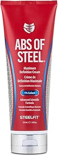 SteelFit Abs of Steel - Maximum Definition Cream - 5% CoAxel - Topical Cream - Workout Enhancer - Skin Firming, Toning, De...