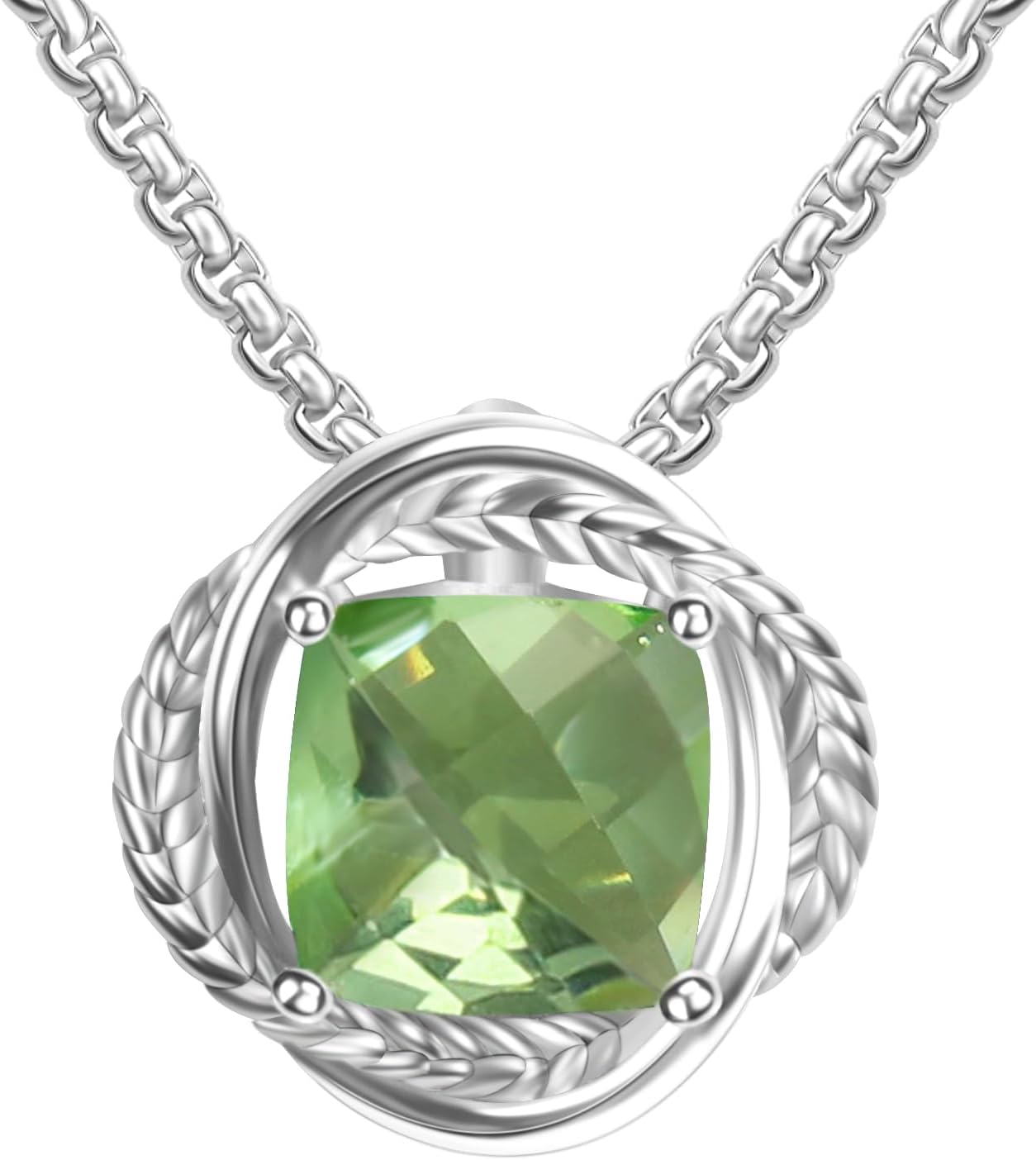 Designer Jewelry Inspired 11MM Cubic Zirconia Pendant Necklace for Women Fashion Clothing Accessory