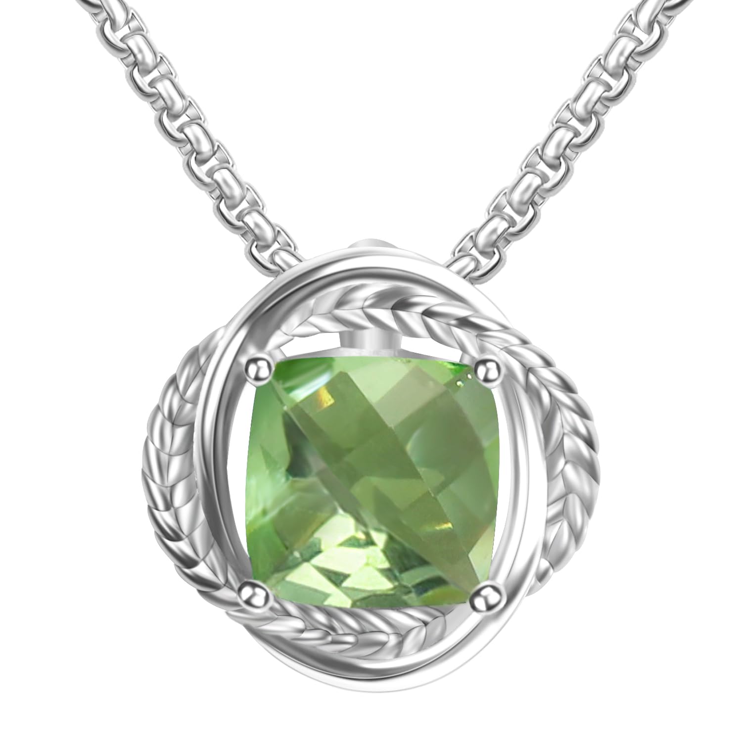 YURSHJAM Designer Jewelry Inspired 11MM Cubic Zirconia Pendant Necklace for Women Fashion Clothing Accessory