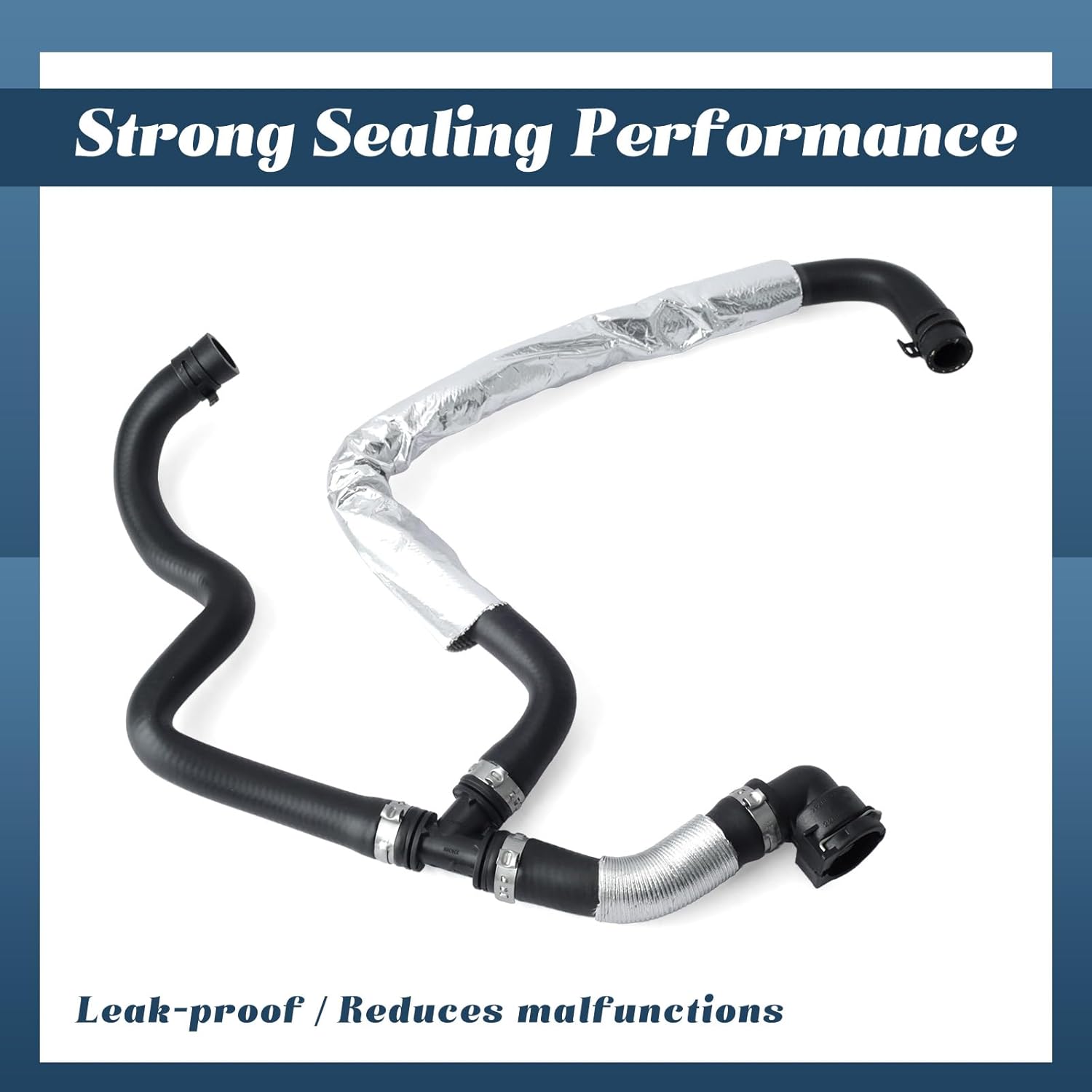 68280800AE Radiator Coolant Bottle Outlet Hose Compatible with Jeep Wrangler 4 Cyl 2.0L 2018 2019 2020 2021 2022 2023 2024, Expansion Tank (Lower) Coolant Hose