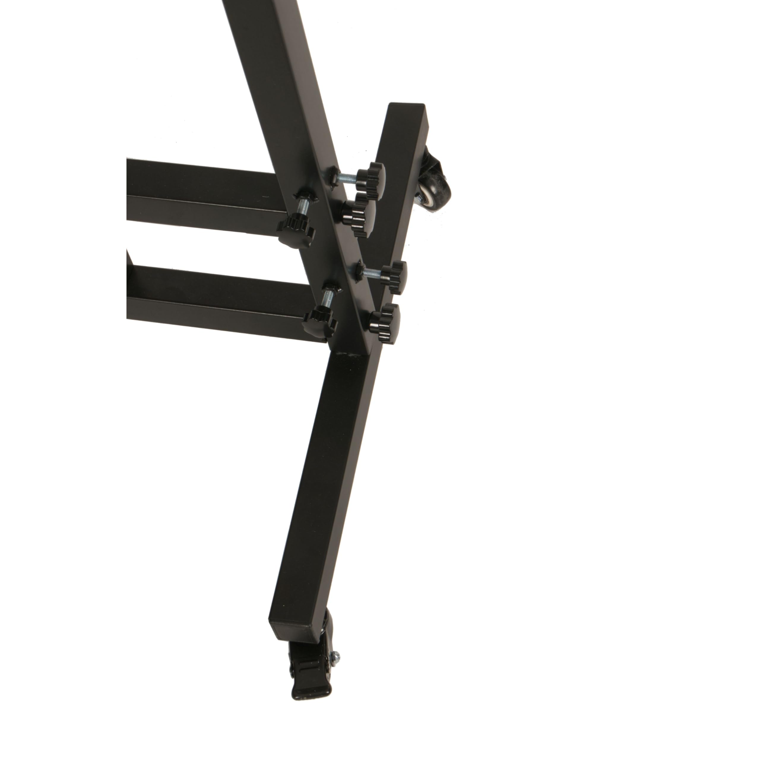 Gong Ständer 30 Zoll Universal - Robuste Aluminiumkonstruktion, Vierkant-Rohrprofil, Feststellbare Rollen, Verschraubte Haken, Ideal für Percussion Hardware
