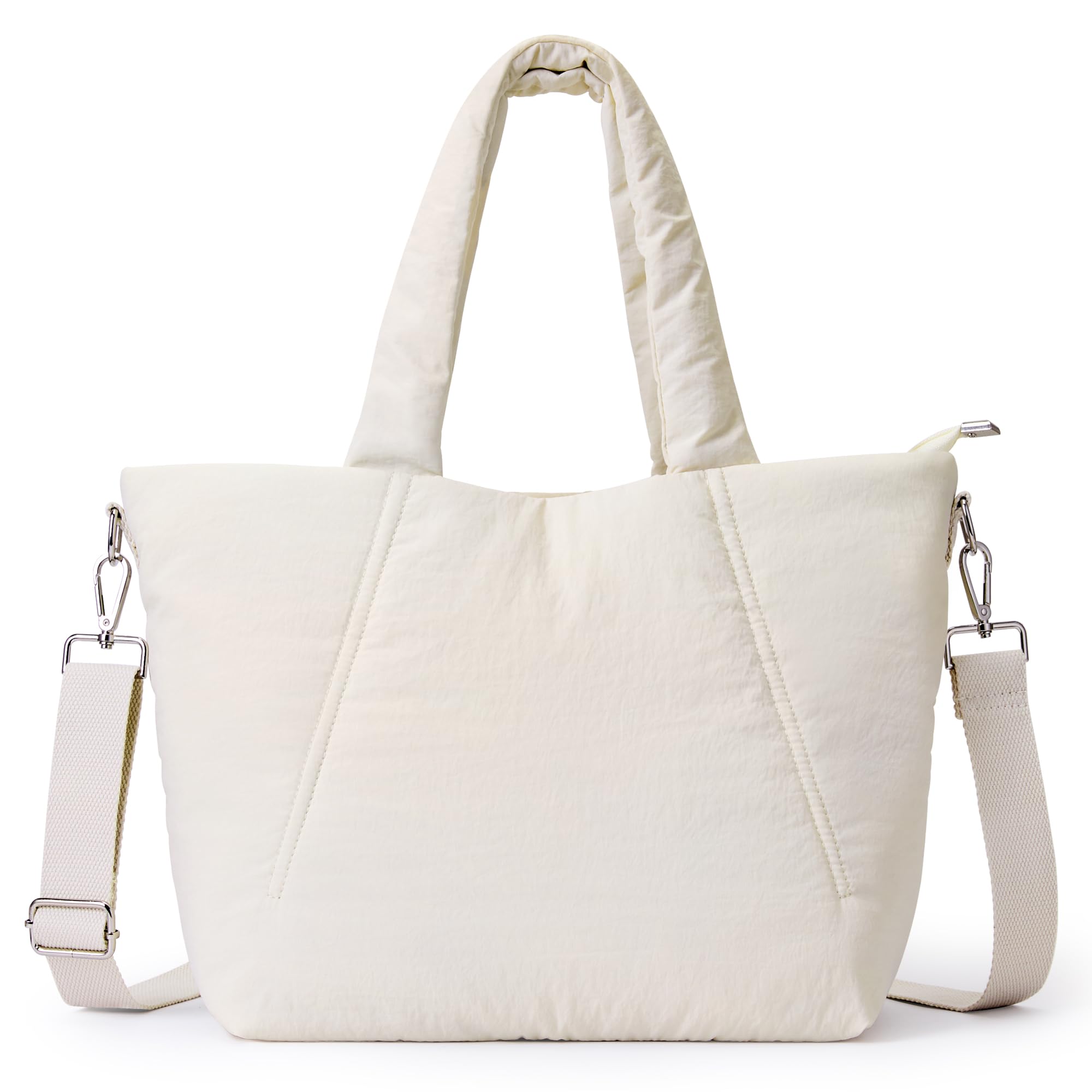 KALIDI Quilted Tote Bag, Medium Soft Padded Puffer For Laptop Pad Daily
