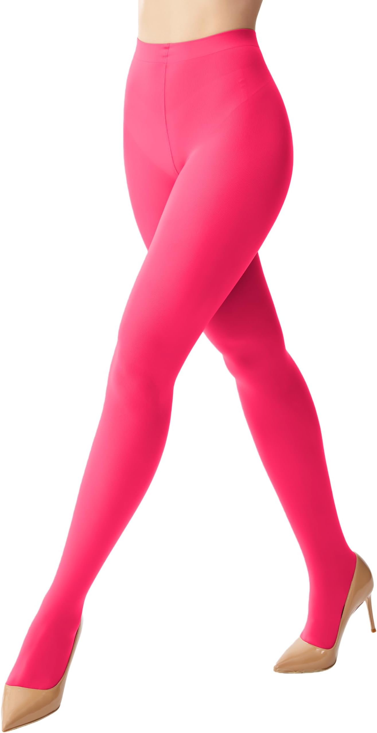 leg elegant Women's 80 Den Microfiber Soft Opaque Tights Pantyhose