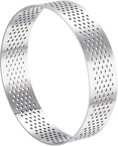 Miniatura 10 de uxcell Anillos pequeños de acero inoxidable para tartas, anillo perforado para mousse, para hornear cocina, resistente al calor, 1.7 pulgadas de