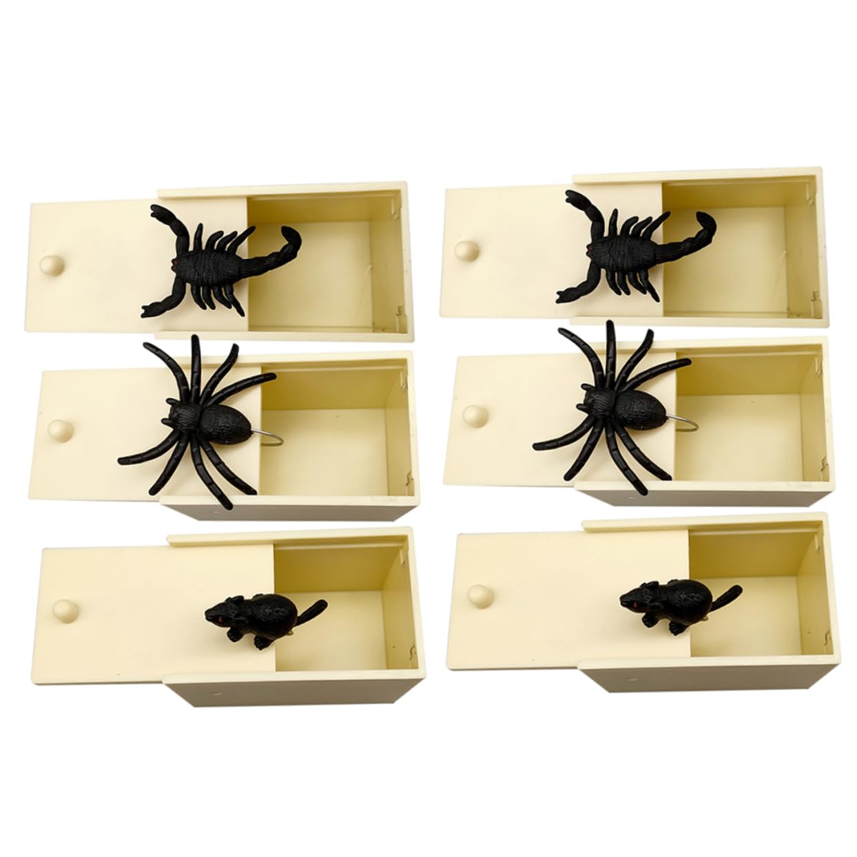 WOONEKY Spaventi per Feste di Halloween: 1 Set di 6 Giocattoli Scherzosi A Forma di Ragno Simulato per Decorazioni Spaventose
