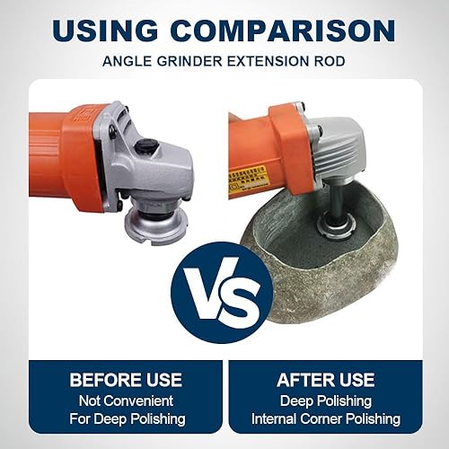 Miniatura 5 de Barra de extensión de amoladora angular mejorada, palanca adaptadora de máquina pulidora de rosca M10, extensión de amoladora angular para amoladora
