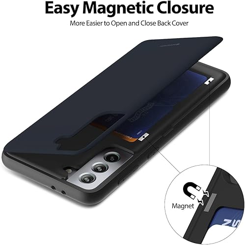 Miniatura 131 de GOOSPERY Parachoques magnético para puerta compatible con Galaxy S23, tarjetero tipo cartera, cierre automático, protección de doble capa resistente