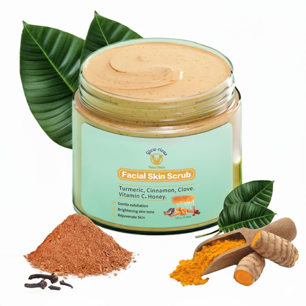 Glow-Rious Turmeric Face Scrub with Vitamin C & Honey &...