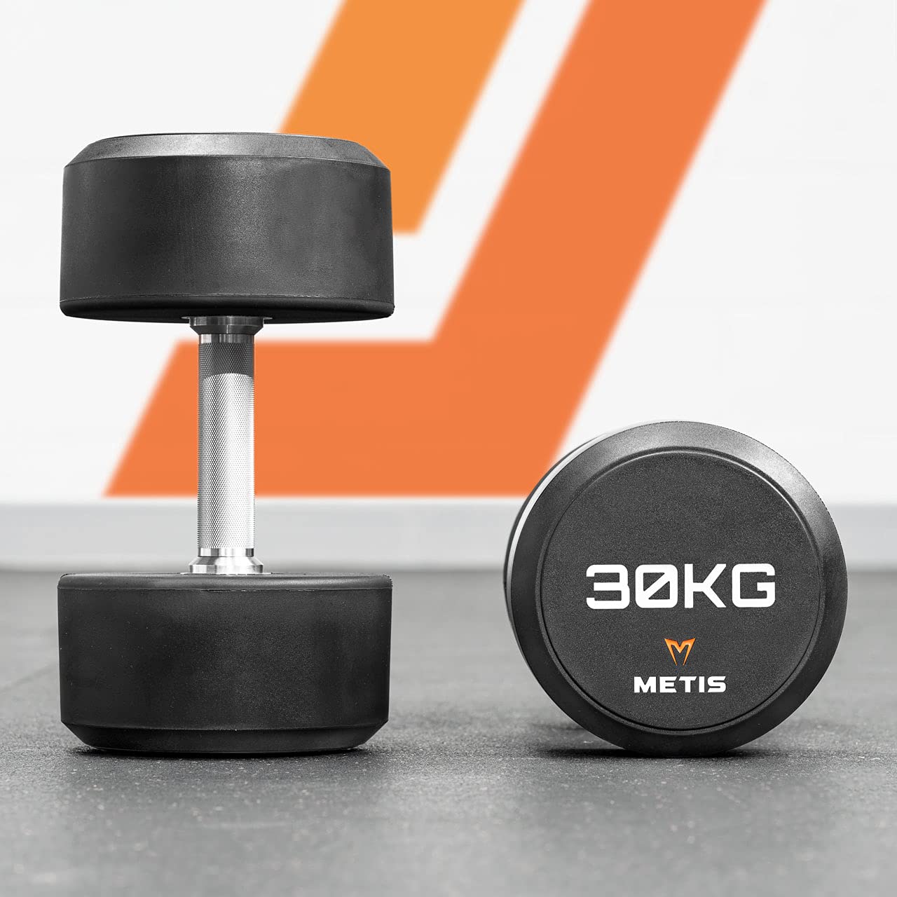 METIS Pro Commercial Gym Hantle - para hantli do siłowni komercyjnej i domowej | sprzęt do treningu siłowego | hantle na sprzęt gimnastyczny dostępne w parach (25 kg para)