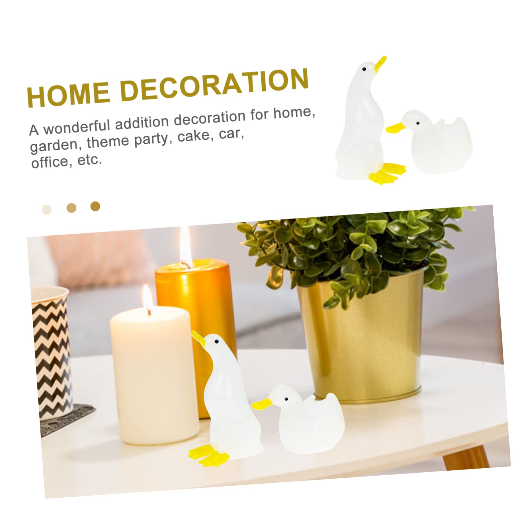 TOPBATHY 6stücke Wasserfall Kristall Ente Figurine Handgefertigte Tier Dekoration Für Tisch Wohnzimmer Garten Süßes Für Geburtstage Und Besondere Anlässe