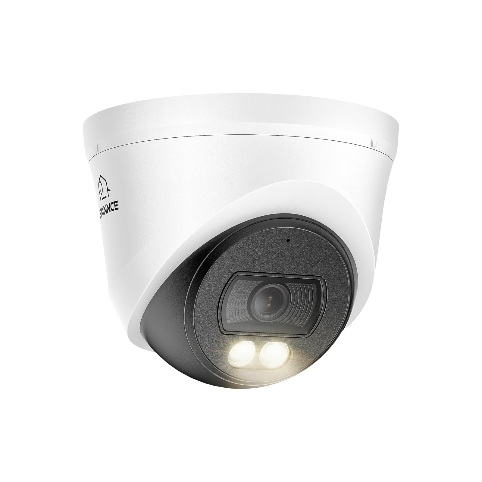 SANNCE Telecamera Esterno PoE 2K, non Funzionante Autonomamente, Audio, Visione Notturna Colori 20m, Riconoscimento Intelligente Persone/Veicolo, Senza Adattatore di, IP67 Impermeabile