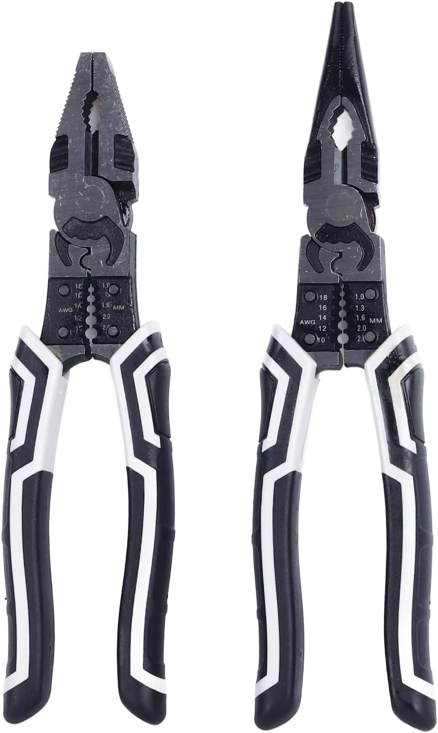 Wire Cutter Needle Nose Pliers Set 9 Inch Multi-functional Labor Saving CRV Steel Line Man Pliers Craft Wire Cutter for Electricians Home Repair