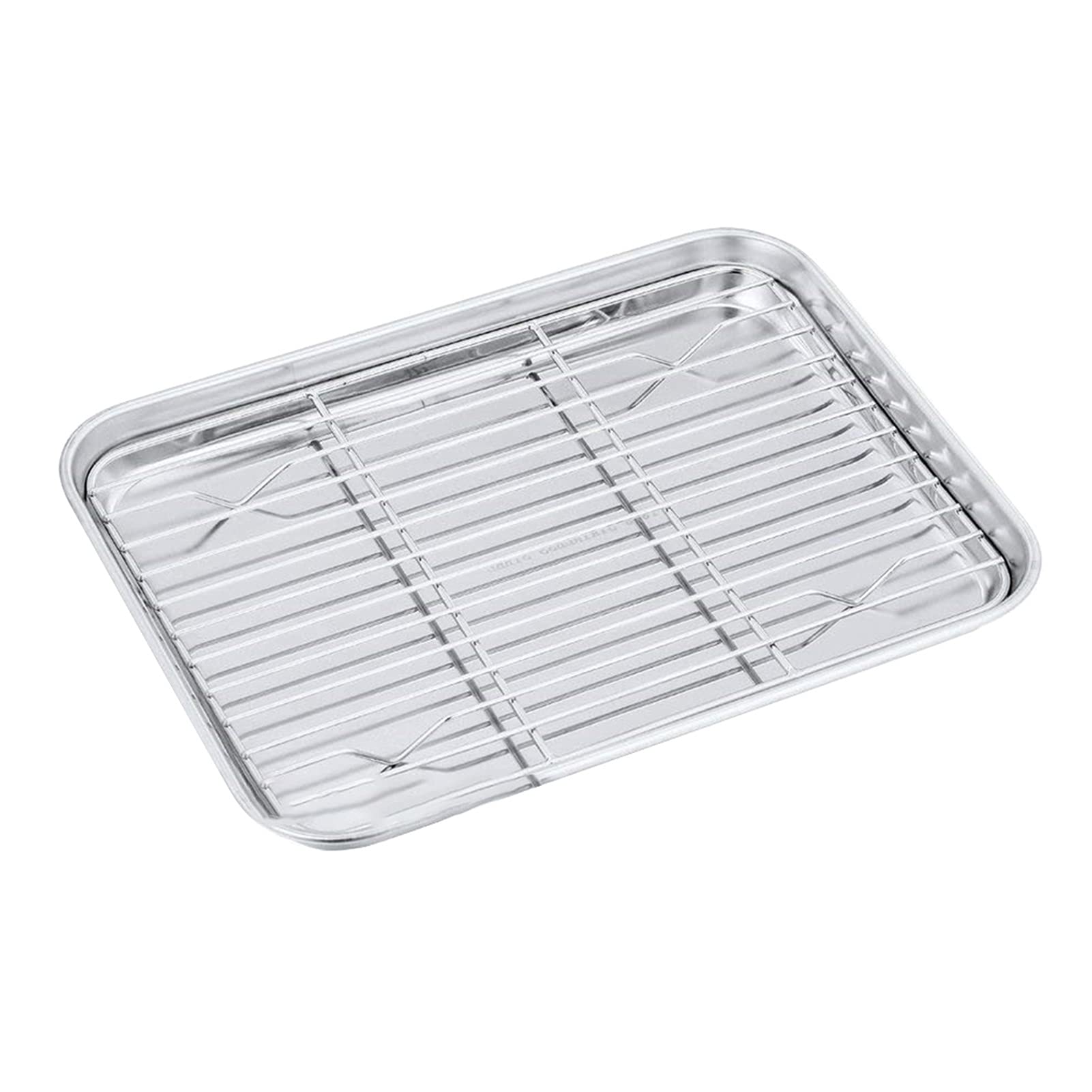 Bandeja Rectangular de Acero Inoxidable para Hornear Galletas con sartén Antiadherente para Horno y Rejilla para Enfriar sartenes.