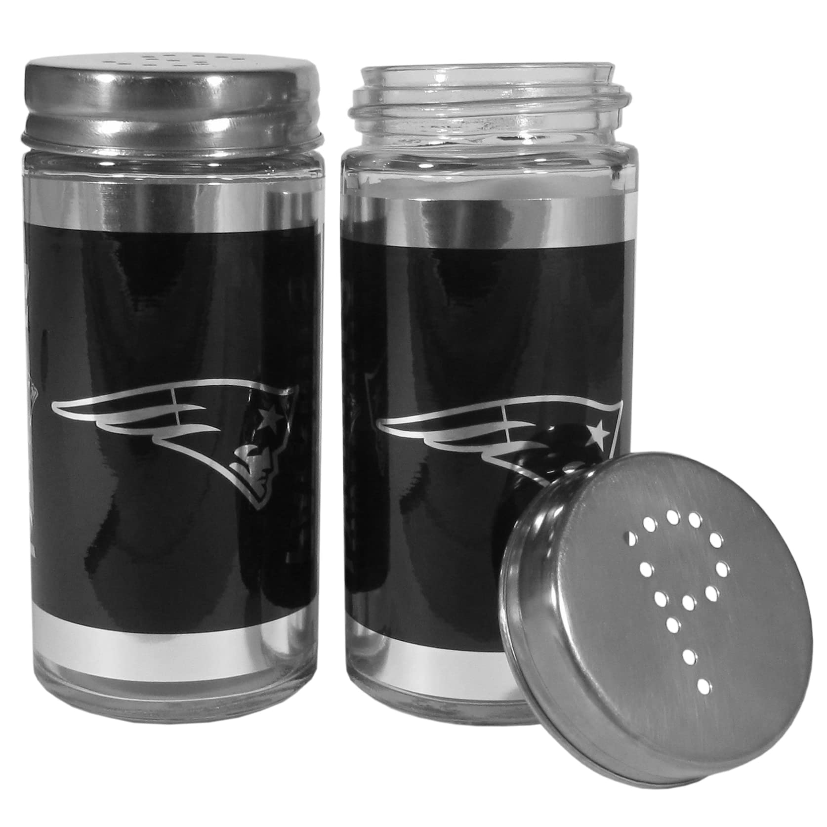 Siskiyou Sports NFL New England Patriots Black Salt & Pepper Shaker New England Patriots, One Size, Black