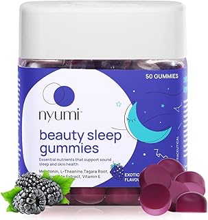 Sponsored Ad - Nyumi Beauty Sleep Gummies With Melatonin, L-Theanine, Tagara Root & Vitamin B3,B6 | 30 Days Pack | For Sou...