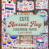 Cute Asexual Flag Scrapbook Paper: 20 Decorative Perfect for Journaling, Scrapbooking, Paper Crafts, and DIY Gifts