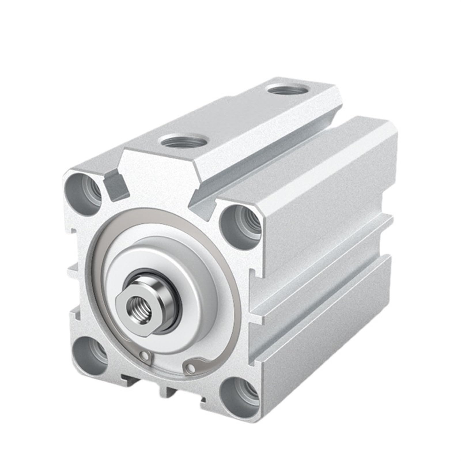 KXIWLUFV Compact Thin Air Cylinder SDA63 80mm Bore 5-100mm Stroke Double Action Aluminium Alloy Pneumatic 1Pcs(Stroke 20mm,BORE 63mm)