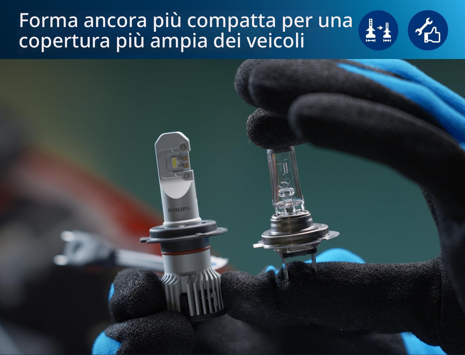 Philips Ultinon Pro6000 Boost H7-LED, 12 V PX26d, lampadine LED per automobili, 1550 lm, +450% luce più brillante, 5 anni di garanzia