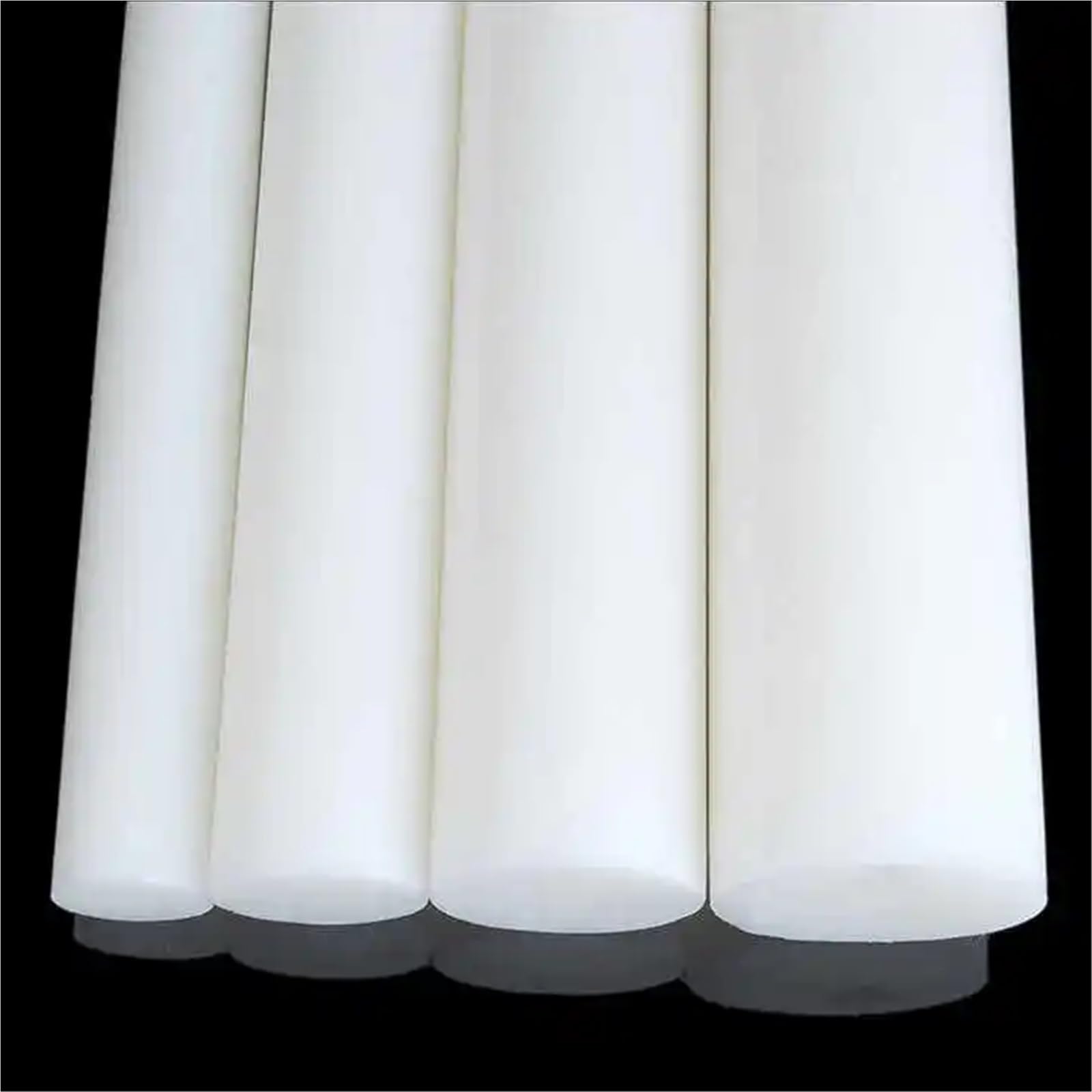 Weiße PA6-Nylonstange, rund, massiver Kunststoffstab, Durchmesser 3 mm, 4, 5, 6, 8, 10, 12, 15, 20, 25, 30~120, verschleißfest für Vielseitige Industrielle(50mm 1pc)