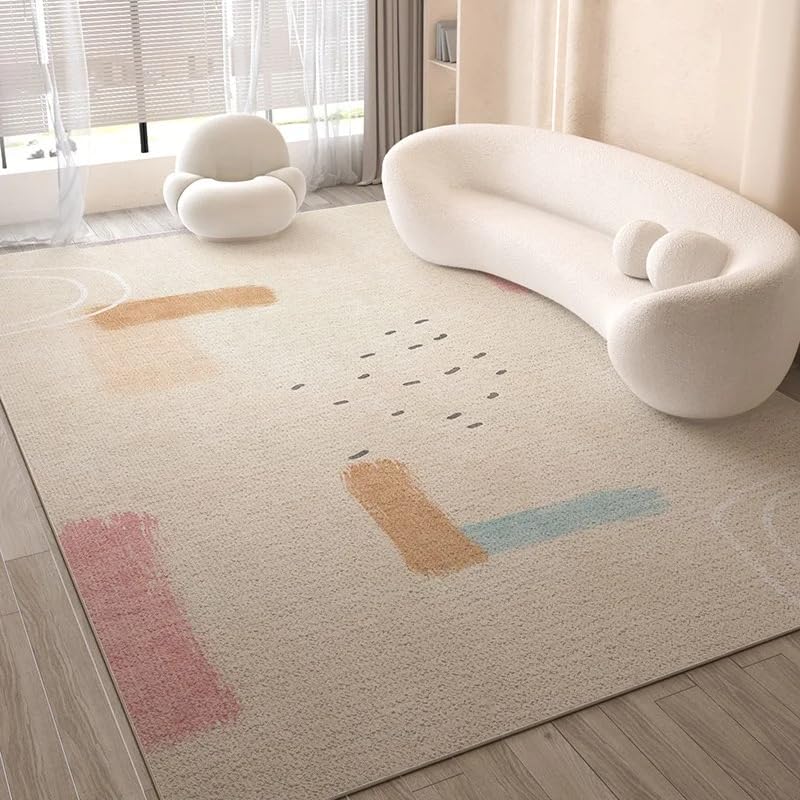 Tapis de style nordique 120x160 cm résistant aux taches pour salon