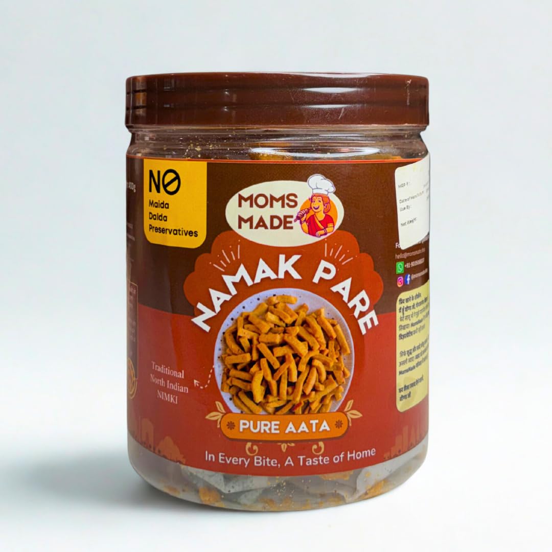MomsMade Namak Para (Pure Aata) Crispy Tea-Time Snack | Whole-Wheat | No Palm Oil | No Preservatives | No Reuse Oil-image-33