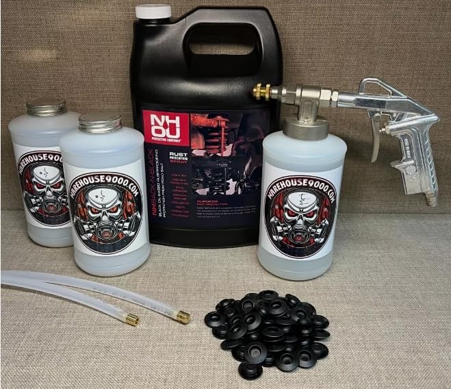 Generic Gal NH Oil Undercoating, Pro Undercoating Gun, 2 Wands, 3 Quart Bottle, 50 Plugs