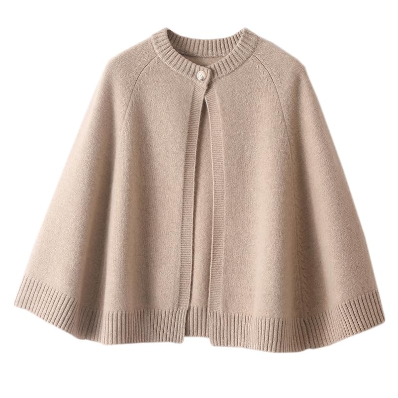 Scialle Donna Elegante Scialle In Lana Merino Per Donna Poncho Corto Lavorato A Maglia Aperto Sul Davanti Con Bottoni Cardigan In Maglia Elegante Cappotto In Morbido Cashmere Maglione Inv