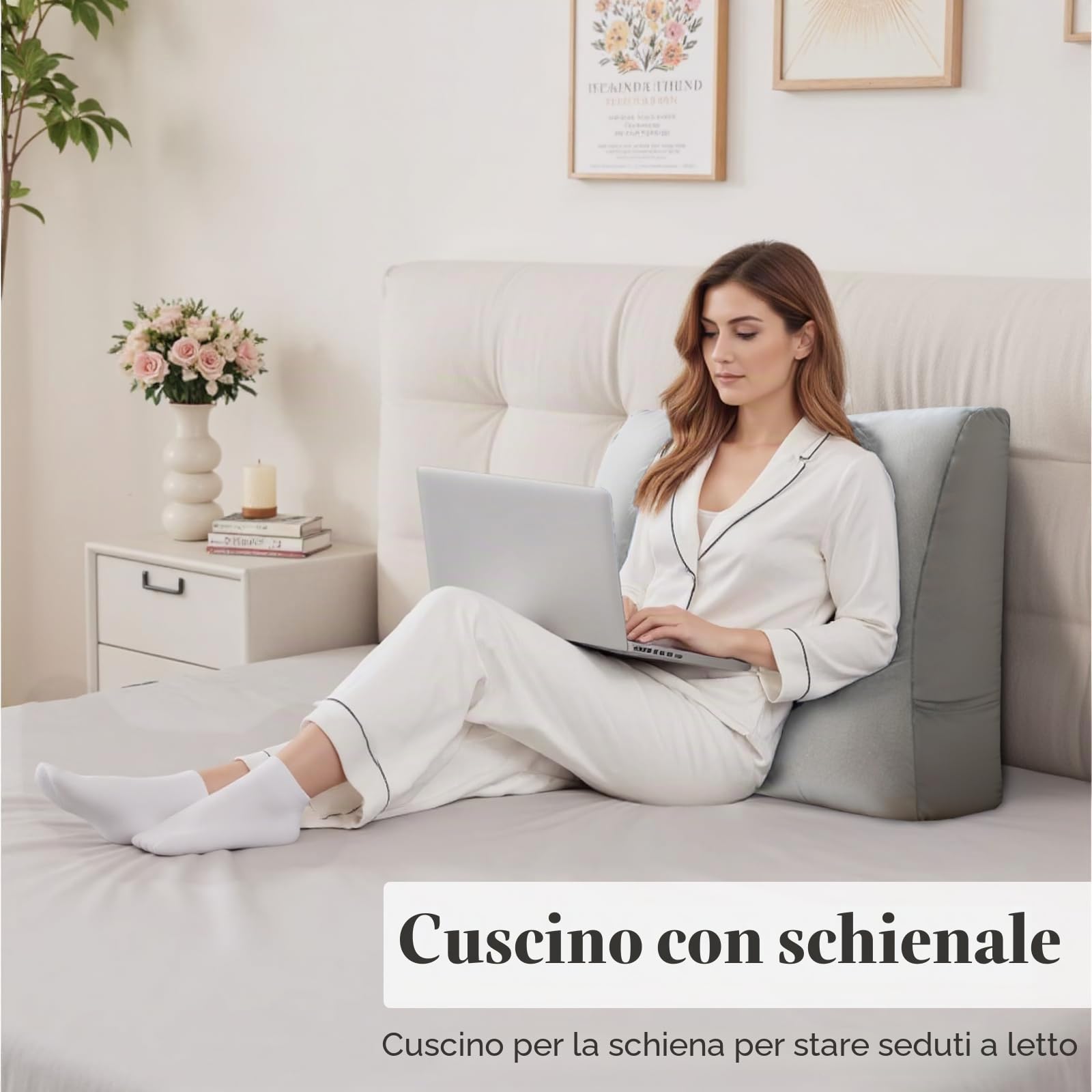 Cuscino per divano 60 × 13 × 50 cm – Morbido cuscino per schiena con rivestimento rimovibile – Comodo cuscino per divano e divano – Cuscino decorativo per soggiorno