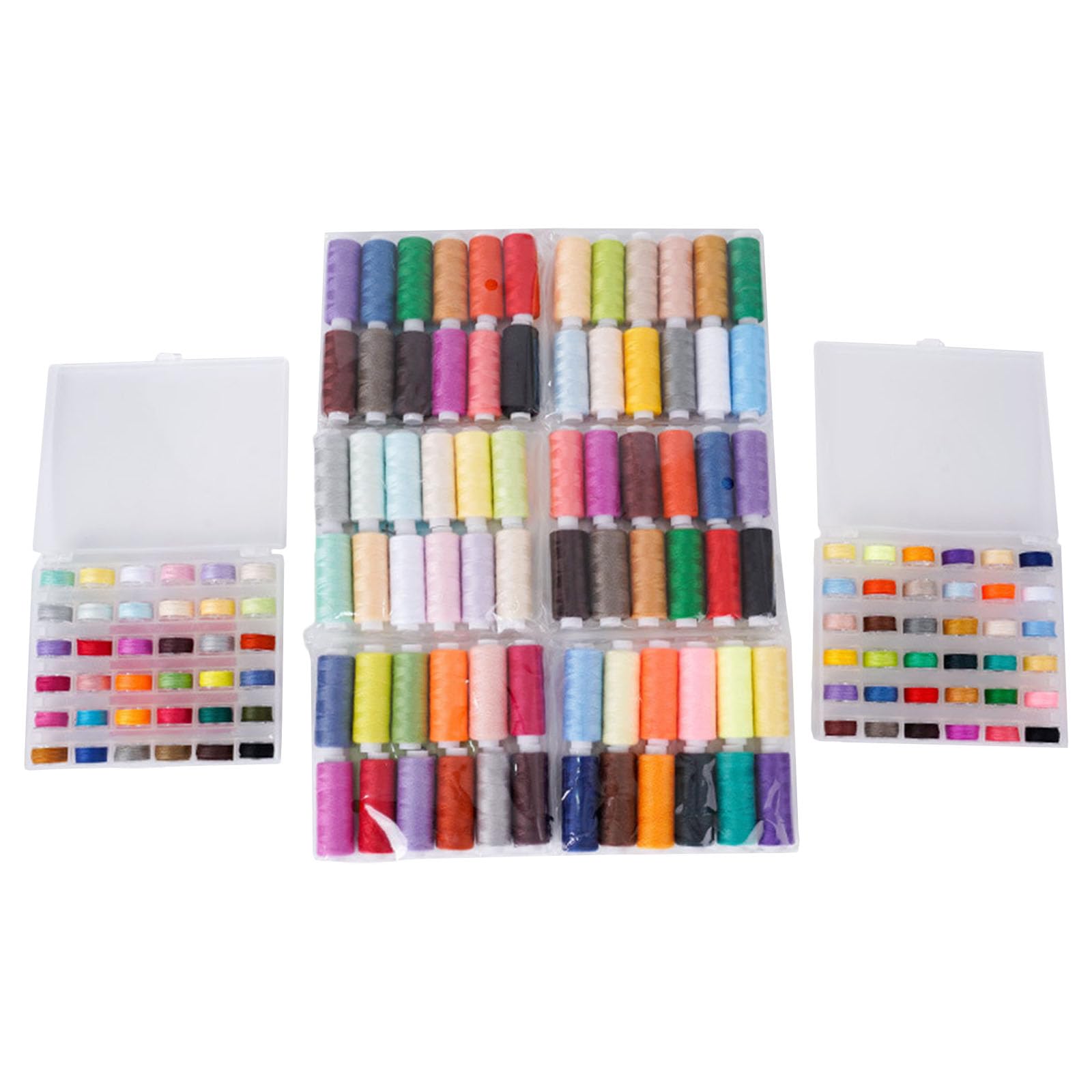 Juego de 72 hilos de coser de poliéster para máquina de coser a mano, suministros de mano