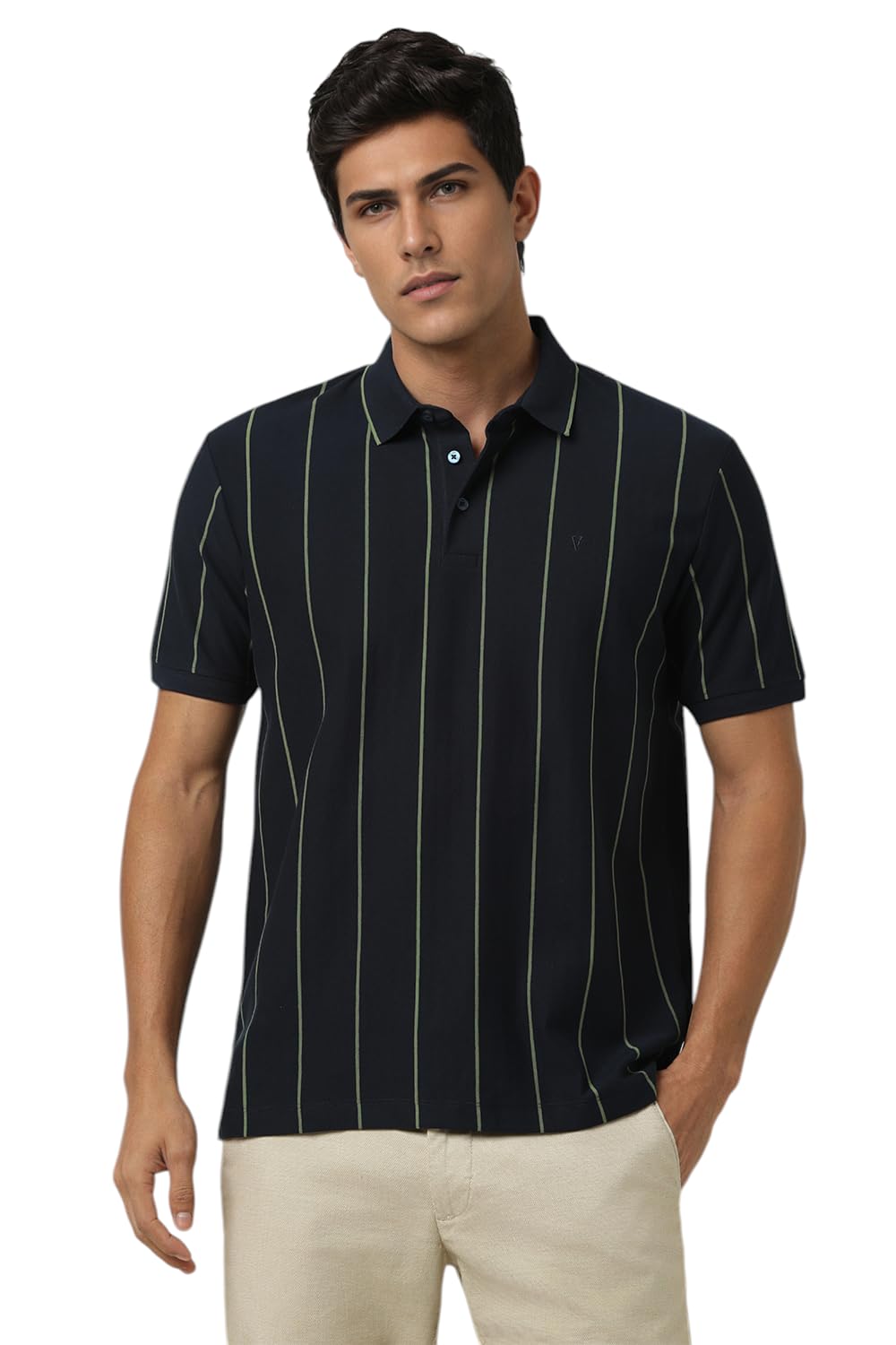 van heusen Men's Cotton Striped Regular Fit T-Shirt-picture-17